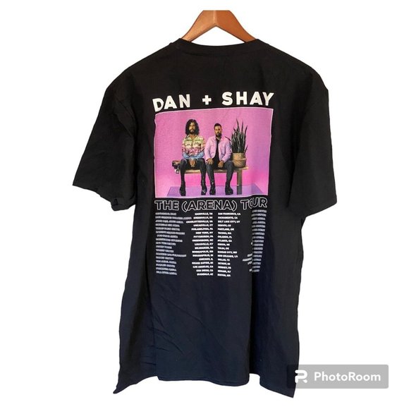 Dan + Shay Concert T-Shirt 2021 The Arena Tour Black Short Sleeve, Size XL - Picture 2 of 7
